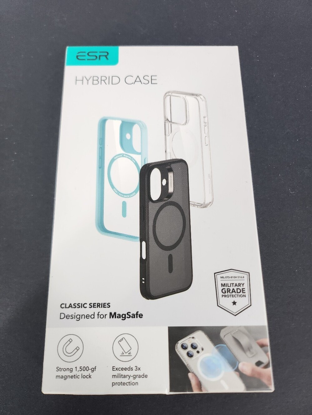 ESR Classic Hybrid Case for iPhone 16 Pro Max Clear MagSafe HaloLock Shockproof